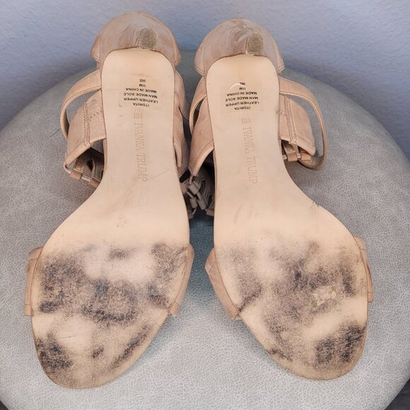 Ivanka Trump Nude Soft Leather Cutout Strappy Heels – 11M (runs large) - Picture 7 of 10